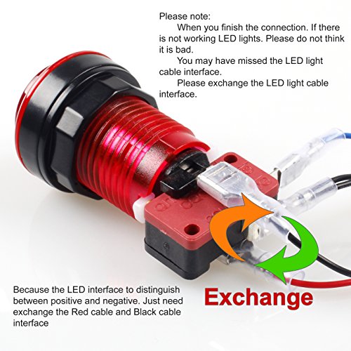 EG STARTS 2 Player Classic Arcade DIY Kit USB Encoder to PC 2x 5 Pin Joystick Games   16x 30mm 5V LED Bot  n iluminado 1   2 jugadores Botones de monedas para Raspberry Pi 1 2 3 3B Mame Fighting Stick