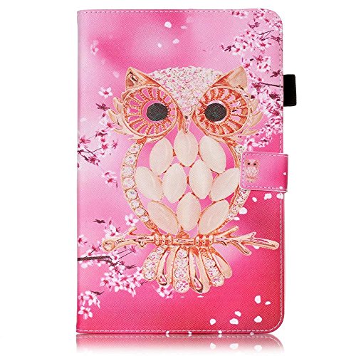 Skytar Schutzhülle für Galaxy Tab A 10.1,Samsung Tab A6 Cover,Schutzhülle in PU Leder [Flip Stand Wallet] Case Cover für Samsung Galaxy Tab A 10.1 Zoll (2016) SM-T580N / SM-T585N Tablet Hülle,Gold Eule