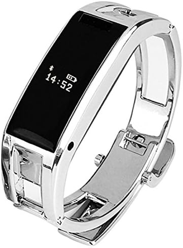 Sport Smart Bracelet Bluetooth Talk Men \u0026 Women Waterproof Android Apple Wristband Metal Student Watch,Silver