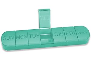 vgggrd PortaPillole Settimanale,7 Giorni Pill Box Giornaliero,Organizer per Pillole da Viaggio,per Gli Anziani Viaggio Uso Domestico(Verde)