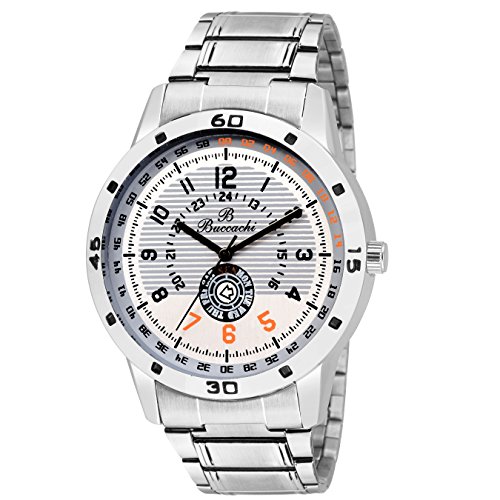 Buccachi Analogue White Round Dial Watch For Mens B G5037