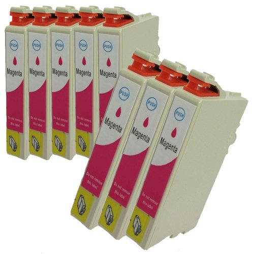 N.T.T.® 8x Stück XL Tintenpatronen kompatibel zu T1283 M Magenta / Rot Epson Stylus SX125; SX130; SX235; SX235W; SX420W; SX425W, SX435W; SX440W; SX445W ; S22 ; BX305F; BX305FW; BX305FW Plus