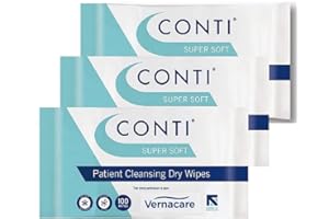 Synergy Conti Supersoft Large Dry Patient Cleansing Wipes (3 Packs of 100)