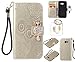 Produktbild für Samsung Galaxy A5 2017 PU Diamant Strass Niedlich Eule Leder Silikon Schutzhülle Handy case Book Style Portemonnaie Design für Samsung Galaxy A5 2017 A520 5.2'' + Schlüsselanhänger ( 7UJM (5)