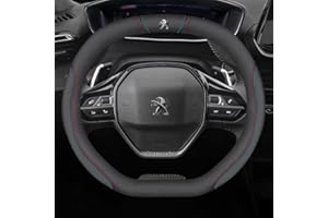 NETHIX Coprivolante Auto, per Peugeot 2008 2020-2023 Antiscivolo Durevole Facile da installare Volante Protezione Decorazione Accessori,A
