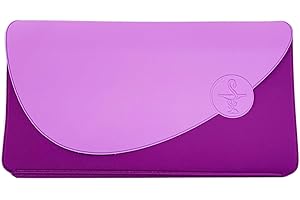 nemau - Pochette Garde Ordonnance Format Enveloppe - Gomme Expansée - Fabriqué en France - Étui Souple pour Ordonnance, Feuilles de Soins, Carte Vitale, Mutuelle - Modèle bicolore Violet et mauve