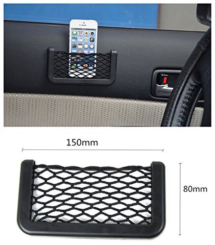 Car accessories || Mobile phone car holder || Universal Car Net Holder Phone Holder Pocket Organizer String Bag (Black) RS.175 (70.00% Off) - Amazon
