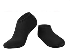 VCRANONR 3 mm Swimming Socks Black Water Socks Wetsuit Socks Wetsuit Socks Men Women Neoprene Socks Anti-Slip Sole Swimming Pool Socks Water Sports Socks for Swimming, Snorkeling, Surfing, Yoga