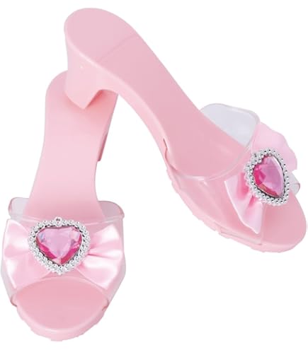 Chaussures De Princesse P'tit Clown – Mules à Talons 5 Cm – Bleu – Taille Unique – Pour Déguisement, Carnaval, Anniversaire – Dès 3 Ans