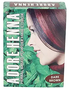 Adore Henna Hair Coloring Powder, 60 g (Dark Brown)