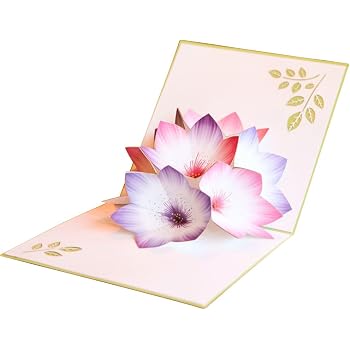 Pop-Up Karte „Liebesherz“ – 3D Hochzeitskarte, Valentinskarte & Verlobungskarte, 12x12 Cm, Handgefertigt