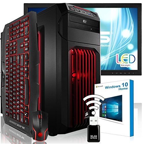 AGANDO High-End Gaming PC-Komplettpaket | AMD A10-7870K Godavari 4x 3.9GHz | Turbo 4.1GHz | Nvidia GeForce GTX1080, Palit Dual OC | 8GB RAM | 240GB SSD | 1000GB HDD | DVD-RW | USB3.0 | 55cm (22") TFT | Gaming-Tastatur | Gaming-Maus | WLAN | Windows 10 | 36 Monate Garantie | Computer für Multimedia, Gaming, Büro/Office