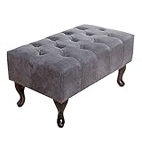 chesterfield hocker gebraucht Abmessungen B x H x T: 80 x 40 x 45 cm / Materialzusammensetzung des Bezugsstoffes:100% Polyester (Microfaser)