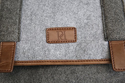 Filztasche anthrazit-grau Schultertasche Notebooktasche Laptoptasche Umh  ngetasche Sporttasche Schultasche