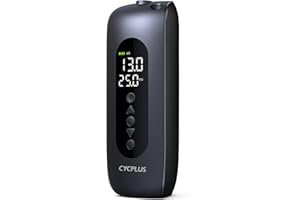 CYCPLUS Luftpumpe,12V DC/AC 2-in-1 Reifeninflator, Max I50PSI Automatische Abschaltung Elektrischer Kompressor Tragbar Fahrradpumpe Mini Reifenpumpee, 2X schnelles Aufpumpen für Autos