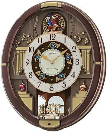 NEW! Seiko "Danube" Melodies in Motion Pendulum Wall Clock, QXM488BRH