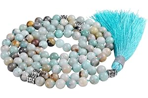 GENERIC Fukugems Mala tibetana 108 perline collana donna uomo Mala pietra bracciale buddista meditazione collana