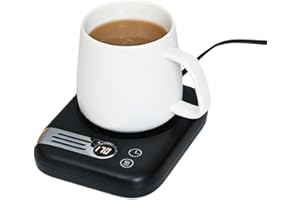 AGRDEED Elektrischer Kaffeewärmer mit 3 Temperatureinstellungen,Elektrischer Kaffeetassenwärmer mit Timer & 4H Auto Shut Off für Keep Best Flavor for Cocoa, Tea, Water, Milk