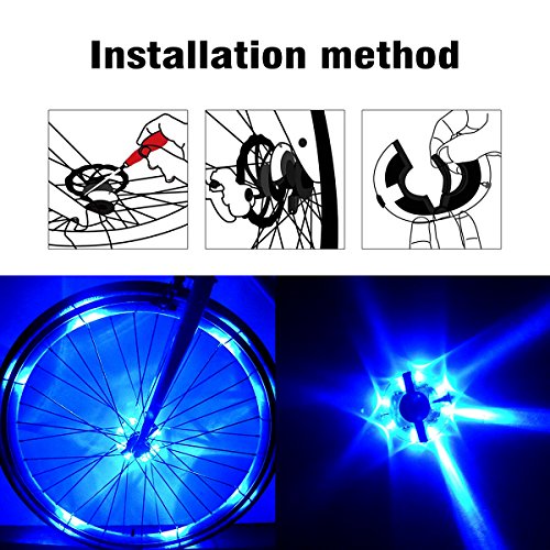 nuoyo Licht, 8 LED, die Sicherheit, wenn Drive nachts, schützen und Dekorieren Räder, Blu-ray - 2