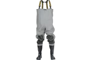 PROS Waterproof Chest Waders Duck Hunting Fly Fishing Waders with Wellington Boots