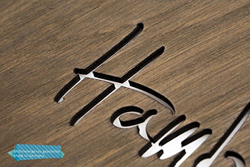 Skyline Dortmund Wanduhr aus Eichen-Holz geräuchert Made in Germany | Design Uhr aus Echtholz | Wand-Deko aus Eiche geräuchert | Originelle Wand-Uhr | Moderne Wand-Uhr im Skyline Design | Wand-Dekoration aus Natur-Holz - 4