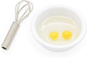 Odoria 1/12 Miniatura Tazón de Huevo y batidor Cocina Accesorio para Casa de Muñecas