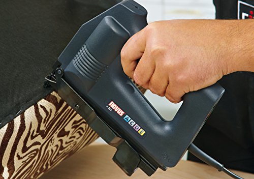 Novus Elektrotacker J – 155 allrounder, universeller elektrischer Tacker für verschiedenste Arbeiten, Für Feindrahtklammern, Flachdrahtklammern und Schmalrückenklammern bis 18 mm Länge und Nägel in einer Länge von 19 mm, 031-0298 - 6