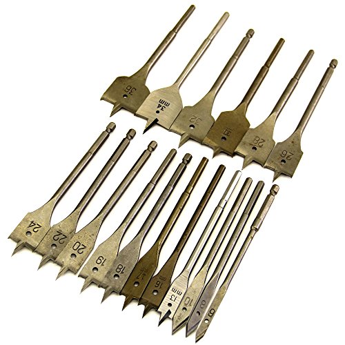 Flachfräsbohrer Set Holz Fräs Bohrer Sechskant Holzbohrer Flachfräser 22565