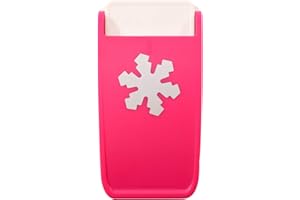Vaessen Creative Heavy Duty Maxi, fiocco di neve, forte perforazione per carta, sughero, schiuma, plastica termoretraibile e altre forniture artigianali, dimensioni ritagliate 3,5 cm di diametro, rosa