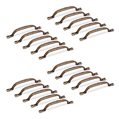 Emuca 9160208 Poignée pour meuble - CC 96mm - zamak - finition bronze - Set de 20 pièces