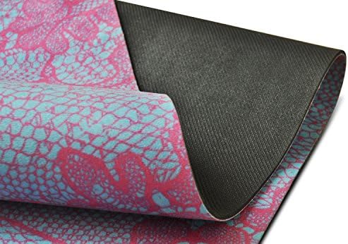 PeaceLoveYoga Mat by YogaBellies®. Luxury, Women's, Natural Rubber, Pro Yoga Mat. Eco Friendly. No Mat Towel Required. Perfect for Hot Yoga, Bikram, Ashtanga, Pregnancy.