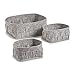 Produktbild Zeller 14360 Körbchen, Filz, ca. 15,5 x 11,5 x 8 cm und 23 x 18 x 10 cm, 3er Set, grau