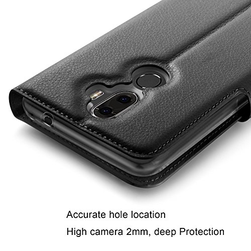 Alcatel 3V HÃ¼lle, KuGi Alcatel 3V Wallet Case, Brieftasche Case HÃ¼lle PU Kunstleder Flip Case mit Standfunktion KartenfÃ¤cher und Bargeld fÃ¼r Alcatel 3V smartphone.Schwarz