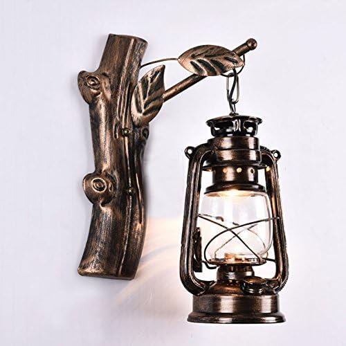 yxhflo Chinese retro Iron Horse light wall lights personality creative loft web gamma Castores Magi coffee bar on the staircase between the lamp Wall lamp