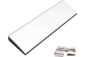 LEXONELEC Handgelenkauflage Zum 60% Mini Kompakt Mechanische Wireless Beleuchtet Gaming PC Tastatur Ergonomisch Memory Foam Faux Leder Wrist Rest Anti Skid Gummi Basis Weich Für Game Office-Weiß