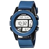 Mamum Synoke Multifunktions-Armbanduhr, ultradünn, LED, wasserfest, 50 m, wasserfest, LED-Digital-Doppel-Actionuhr Einheitsgröße blau