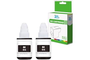 Inkjello Ink Bottle For Printer, Compatible With Canon Pixma G1520 G2520 G2560 G3520 G3560 G1560 GI-51 (Black, 2-Pack)
