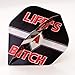 Price comparison product image 5 x SETS LIFES A BITCH STANDARD SHAPED POLY METRONIC DARTS FLIGHTS