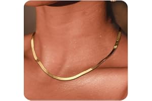 HSWYFCJY Frauen klassische Schlange Kette Fischgrätenkette Choker Halskette 3mm/5mm breite Kette Länge als Geburtstagsgeschenk für Mädchen