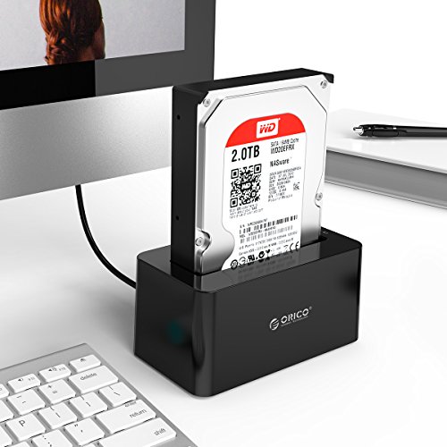 ORICO 2,5″ 3,5″ Festplatten Dockingstation Gehäuse, USB 3.0, eSATA, für 2,5 und 3,5-Zoll HDD und SSD mit SATA, Hochgeschwindigkeit, bis zu 8 TB - 2