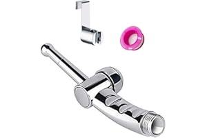 ABSOK Pulverizador de bidé de acero inoxidable para inodoro de bidé, Kit de cabezal de ducha para higiene personal y aspersión para inodoro de cama, control de presión de