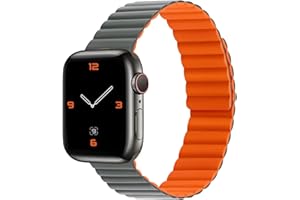 FOUUAAO Silikonowy pasek kompatybilny z Apple Watch8, 49 mm, 45 mm, 44 mm, 40 mm, 41 mm, dla mężczyzn i kobiet, silikonowy pasek do zegarka, zapięcie magnetyczne, zapasowy pasek do iWatch serii SE