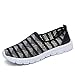 Produktbild PAMRAY Laufschuhe Slip on Damen Hohle Sport Sneaker Jogging Loafer Mesh Turnschuhe Causal Leichte Wanderschuhe Atmungsaktives Sommer Schwarz 36