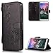 Produktbild FNBK Xiaomi Redmi 5 Plus Hülle Leder Schwarz Löwenzahn Blumen Handyhülle Leder Flip Wallet Cover Tasche Stand Case Card Slot Magnetverschluß Kratzfestes Schutzhülle