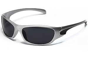 SHEEN KELLY Ultraleichtes Wrap around Sonnenbrille Futuristisches Design sportlicher Stil UV-Schutz Kleine Rahmen Mode Sonnenbrille