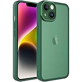 Spia Apple iPhone 14 Kılıf Koyu Yeşil Primula Kamera Korumalı Kapak Koruyucu Tasarım (Apple iPhone 14, Koyu Yeşil)