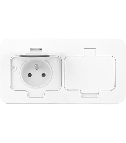 Zenitech Bodensteckdose 16A IP55 – Gebürstetes Aluminium, Mit Magnetischem Deckel, Inkl. Einbaukasten