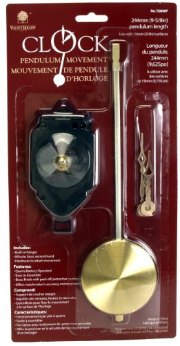 Walnut Hollow Various Pendulum Clock Movement 9.625-inch for 0.75-inch Surfaces