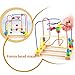 D-Mcark Kids Educationnal Wooden Bead Maze Roller Coaster Puzzle with Fruit Block Ball Activity Toy for Toddler Baby