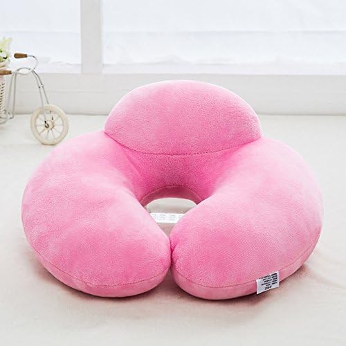 Cartoon U-shaped neck pillow cover pillow office nap cervical pillow travel plush cover also the lumbar support pillows 30*30cm pure Pink